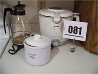 T-Fal Frier, sm. Crock Pot, Coffee Warmer