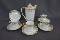 Nippon Hand Painted Tea Set - Teapot & 4 Cups