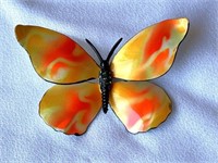 Beautiful Vintage Enamel Butterfly Brooch