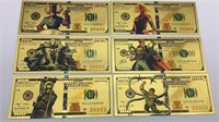 Marvel Superhero Collectible Gold Bills