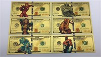 Marvel Superhero Collectible Gold Bills