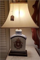 Lamp Blue/White w/ Royal Crest 18"T