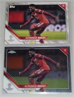 Lot of 2 Alphonso Davies Soccer cards