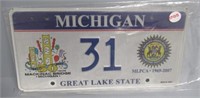 Michigan 50 Years Mackinac Bridge Plate. #31