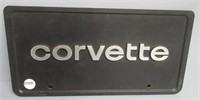 Corvette Plate. Black and Silver.