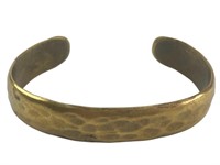 Vintage Handmade Hammered Brass Cuff Bracelet