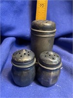 2 Sterling Silver Shakers plus 1 other Shaker