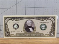 James k Polk novelty banknote