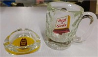 Arby's Roast Beef ashtray - Dog n Suds glass root