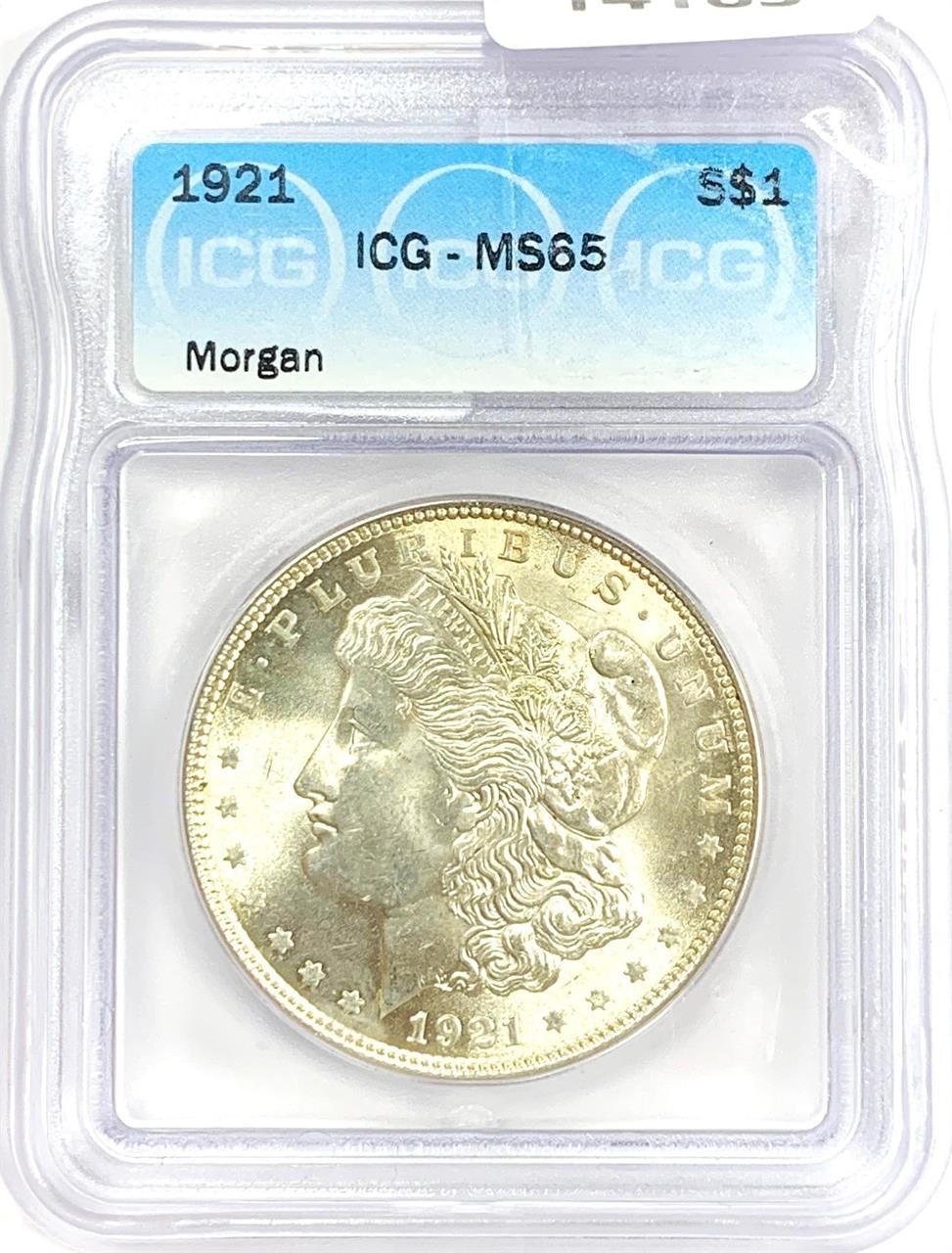 1921 Morgan Silver Dollar MS-65