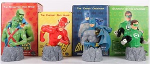 DC DIRECT COLLECTIBLE MINI-BUST STATUES - (4)