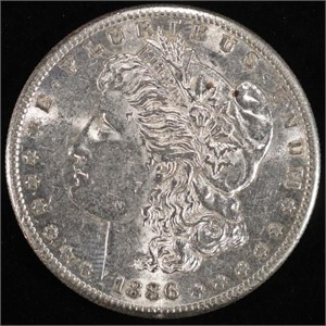 1886-S MORGAN DOLLAR AU/BU