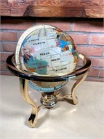 NEW glass globe on stand- 8" globe