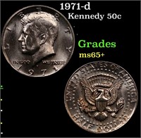 1971-d Kennedy Half Dollar 50c Grades GEM+ Unc