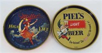 Pile's and Miller High Life Beer Trays