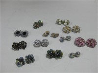 Assorted Clip-On Earrings Costume Jewelry