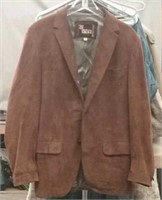 Cresco Fine Suede Leather Men's Sport Coat, Size