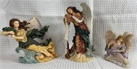 3 Resin Angel Statues/Figurines