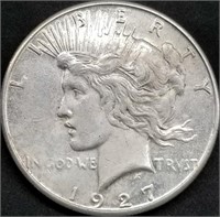 1927-S Peace Silver Dollar, High Grade, Tougher