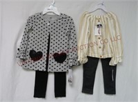 Girl's Size 5T Shirts & Leggings Sets ~ New