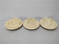 3 Studio Dante collectable ceramic plates