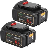 $177 waitley 2 Pack 20V 6.0A Replacement Battery