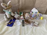 Assorted Easter decorations,  wooden set and