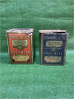 2 X EDWARDS & CO ENSIGN TEA TINS