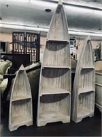 Huge DecMode Wooden Boat Shelf - Set of 3