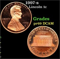 Proof 1997-s Lincoln Cent 1c Grades GEM++ Proof De