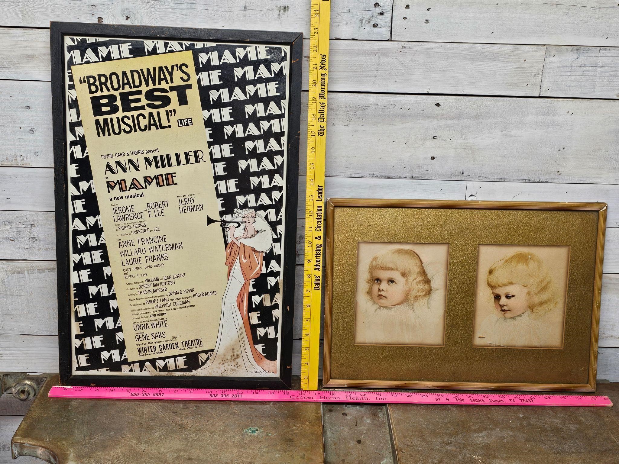 Mamie broadway music poster and baby picture