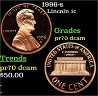 Proof 1996-s Lincoln Cent 1c Grades GEM++ Proof De