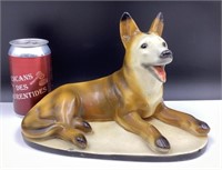 Figurine de chien, en plâtre, vintage