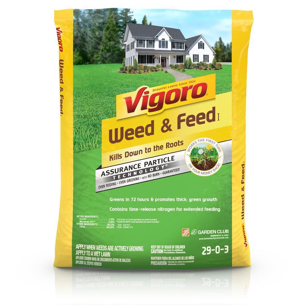 Vigoro 43.9 Lbs. 15,000 Sq. Ft. Weed & Feed Weed