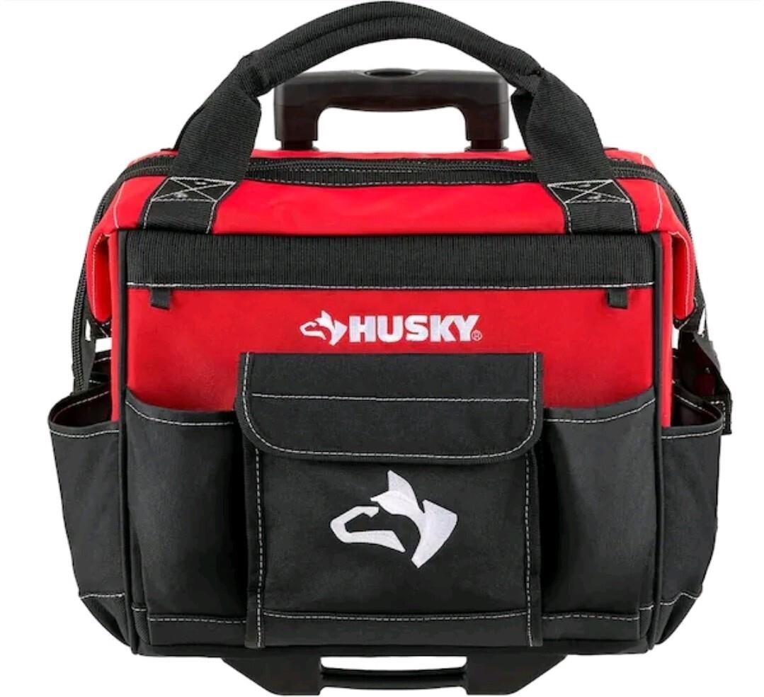 Husky 14 in. 13 Pocket Rolling Tool Bag