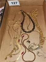 FLAT VARIOUS COSTUME JEWELRY- NECKLACES