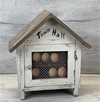 MISC HOME DECOR WOOD TOWN HALL CHICKEN COOP