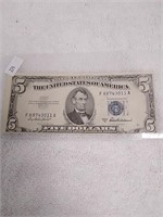 1953 series $5 silver certificate