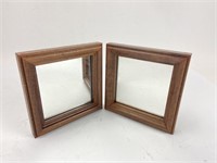 (2) 5" x 5" Framed Wall Hanging Mirrors