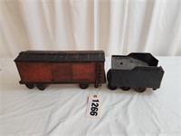 Toy Train Tender & Box Car,