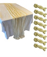 Sagine Creations 8 Pack Beige Cheesecloth Table