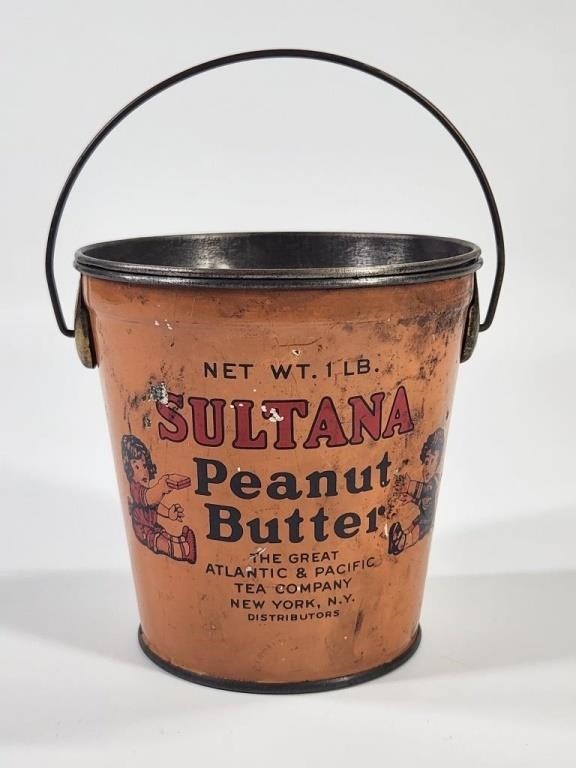 SULTANA PEANUT BUTTER 1LB TIN W/ HANDLE