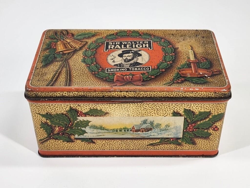 SIR WALTER RALEIGH TOBACCO CHRISTMAS TIN