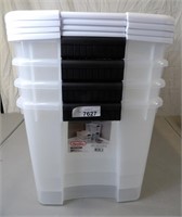 4x Sterillitie 70 Quart Ultra Latch Storage Box