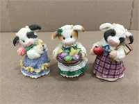 (3)-1996 Mary's Moo Moos Figurines