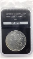 1881 Morgan Silver Dollar Uncirculated