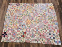 Hand Stitched Quilt Top is 65 X 75in