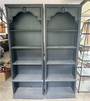 Two Black Bookcases - These Have Surface Wear &