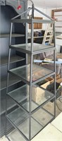 5 Tier Etagere with Glass Shelving