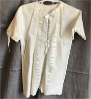 Vintage crochet edged flannel baby Baptismal gown